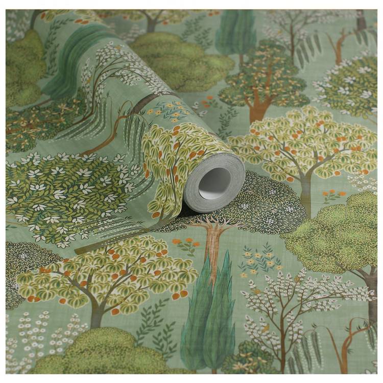 Esselle Home Persian Oasis Green wallpaper roll (British brand)