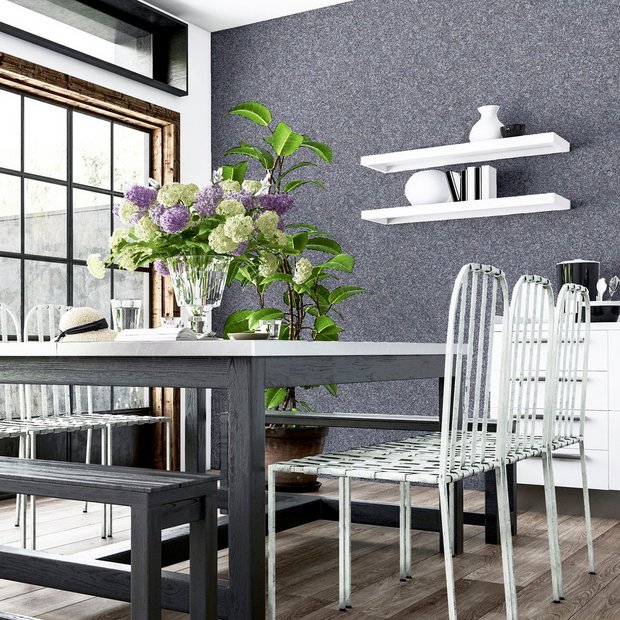 Arthouse Quartz Textured Navy Wallpaper roll (British brand)