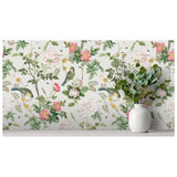 RHS Birdsong N Blooms cream wallpaper 50cm x 10m, UK version