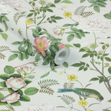 RHS Birdsong N Blooms cream wallpaper 50cm x 10m, UK version