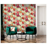 RHS blooming bouquet sage wallpaper roll - British product