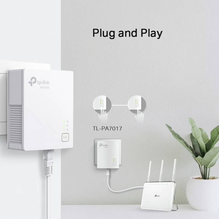 TP-Link AV1000 powerline adapter kit - British product