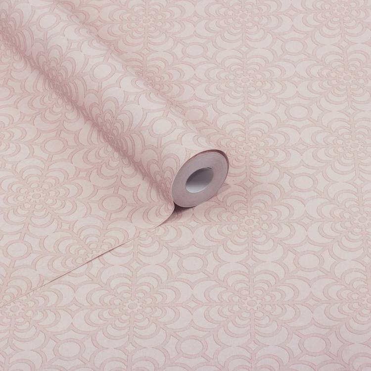 RHS Dandy Floral Pink wallpaper, imported from the UK