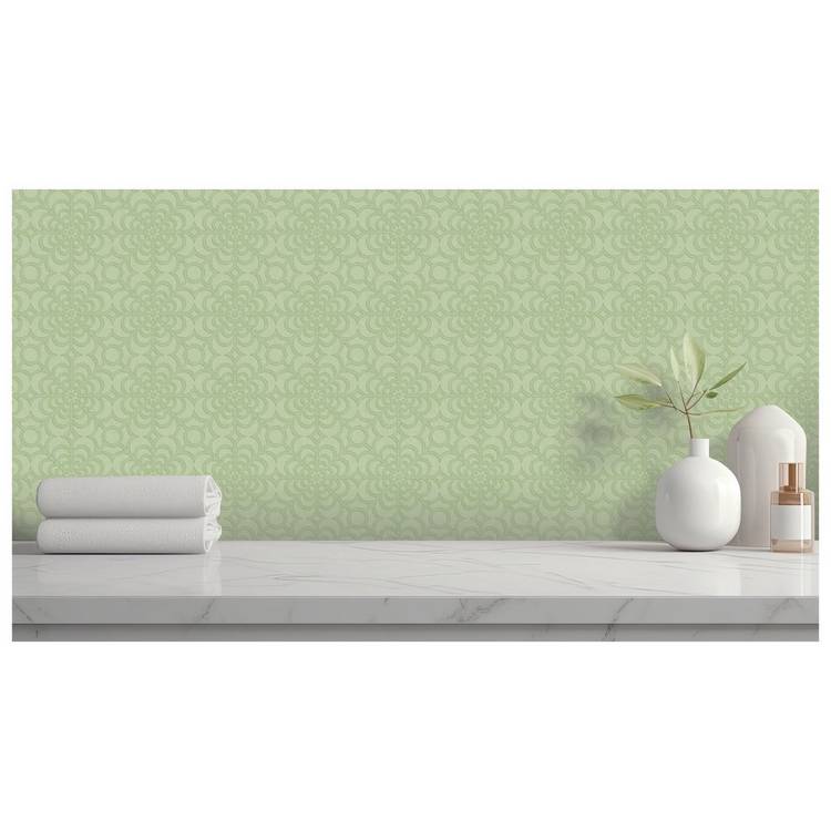 RHS Dandy Floral Sage wallpaper roll, imported from the UK