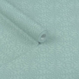 RHS Dandy Floral soft blue wallpaper roll - British product