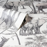 Arthouse Safari Elephant Charcoal wallpaper, UK version