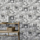 Arthouse Safari Elephant Charcoal wallpaper, UK version
