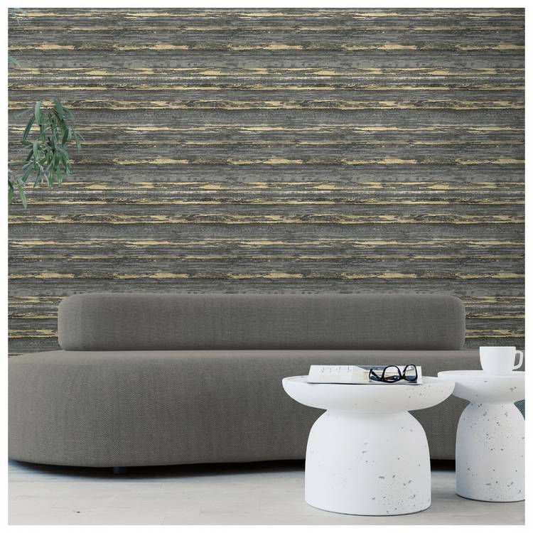 Arthouse abstract black wallpaper with glitter finish (British brand)
