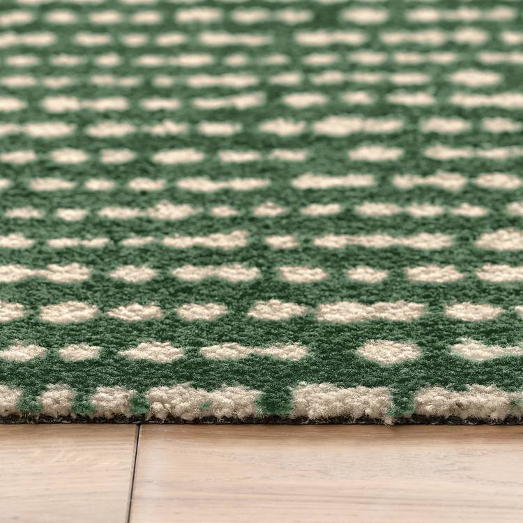 Habitat green dot stripe runner mat set 150x57cm, UK version