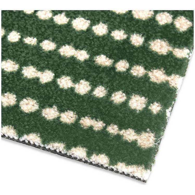 Habitat green dot stripe runner mat set 150x57cm, UK version