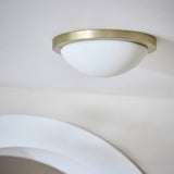 Argos Argos Home Aspley Bathroom Flush Ceiling Light - Brass- Buy online at McGrocer