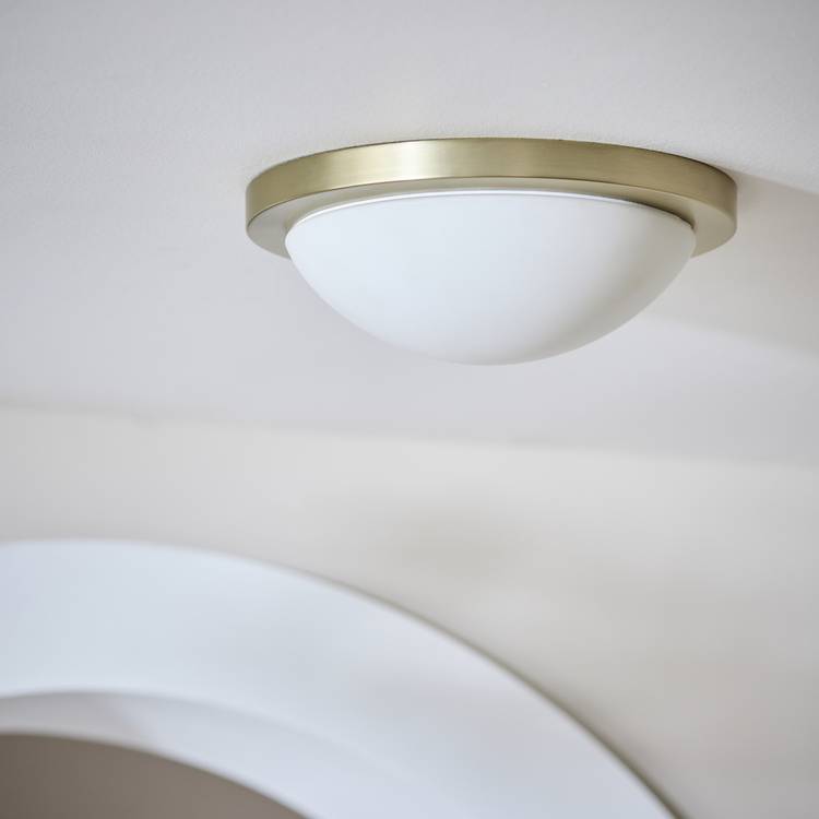 Argos Home brass bathroom flush light - British product