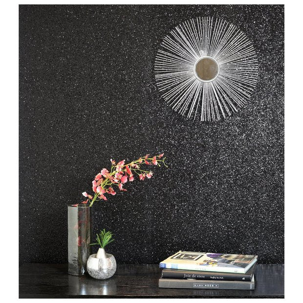 Arthouse Sequin Sparkle Black wallpaper 53cmx6m - British product