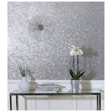Arthouse Sequin Sparkle Silver Wallpaper, UK version