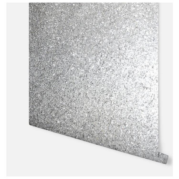 Arthouse Sequin Sparkle Silver Wallpaper, UK version