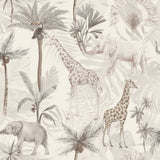 Arthouse Serengeti Animals Neutral wallpaper roll 53cm x 10.05m (British brand)