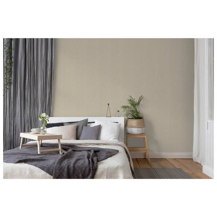 Arthouse wallpaper Silk Cascade Latte 53cm x 10.05m, imported from the UK