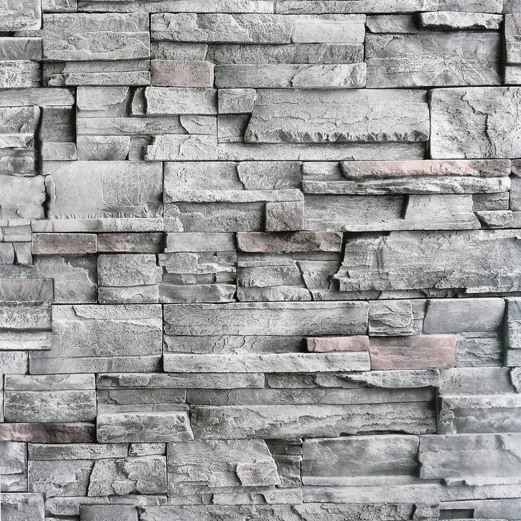Arthouse Slate Wall grey tile wallpaper, UK version