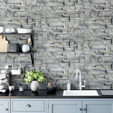 Arthouse Slate Wall grey tile wallpaper, UK version