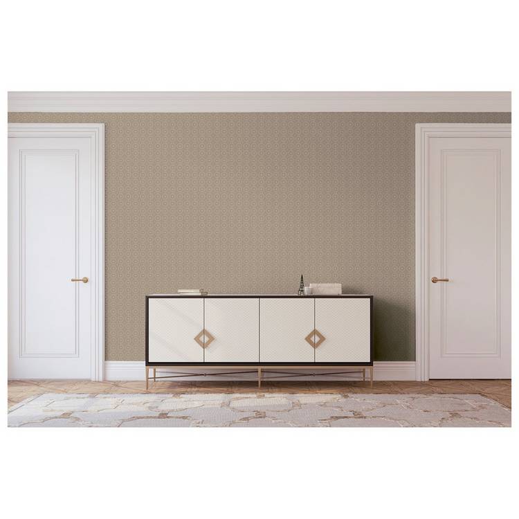 Arthouse symmetrical chic silver wallpaper, UK version