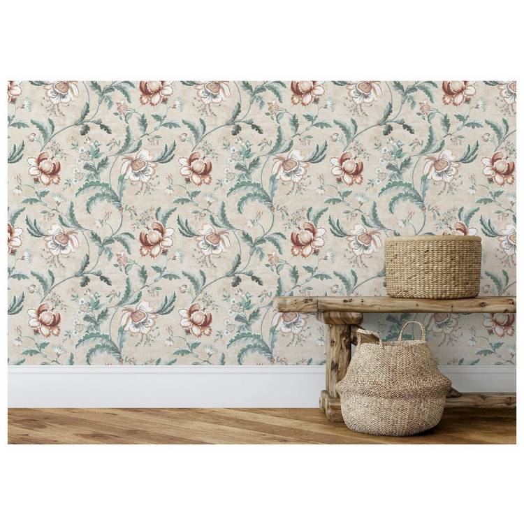 Esselle Home Tapestry Floral Natural Spice wallpaper 50cmx10m - British product