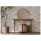 Argos Esselle Home Tapestry Floral Vermilion Blue Wallpaper- Buy online at McGrocer