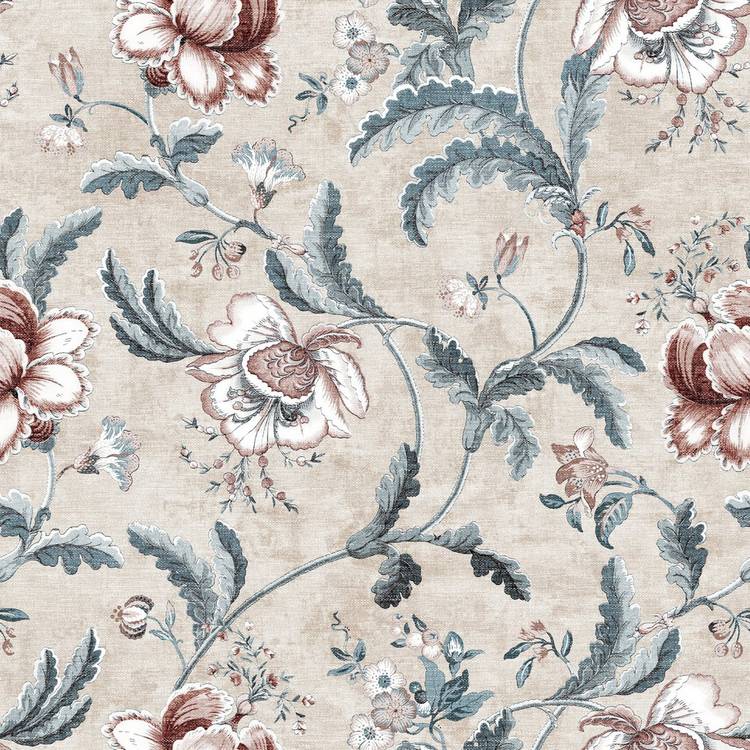 Esselle Home floral wallpaper vermilion green - British product