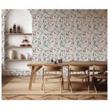 Esselle Home floral wallpaper vermilion green - British product