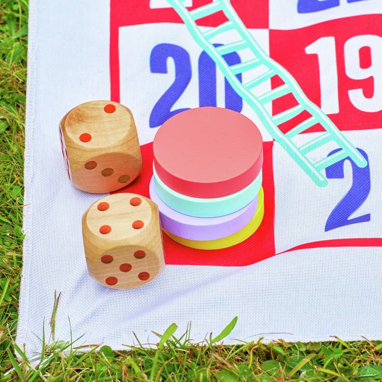 TP wooden Snakes and Ladders game jumbo mat, UK version