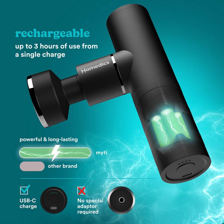 HoMedics MYTI handheld massage gun - imported from the UK