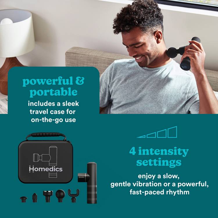 HoMedics MYTI handheld massage gun - imported from the UK