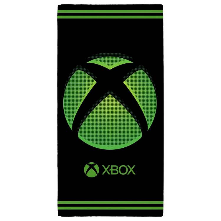 Xbox beach towel black and green 140x70cm, UK version