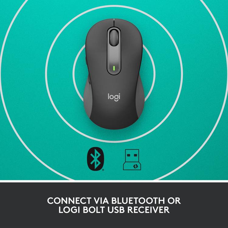 Logitech M650 wireless mouse black, imported from the UK