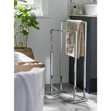 Argos Habitat 2 Tier Freestanding Towel Rail Chrome H84.5xW45xD21.5cm- Buy online at McGrocer
