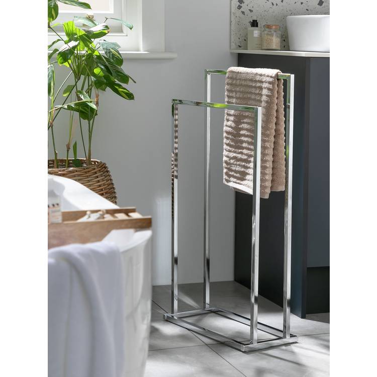 Habitat 2 tier freestanding towel rail chrome (British brand)