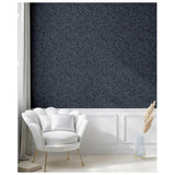 Arthouse navy silver textured marble wallpaper - British product
