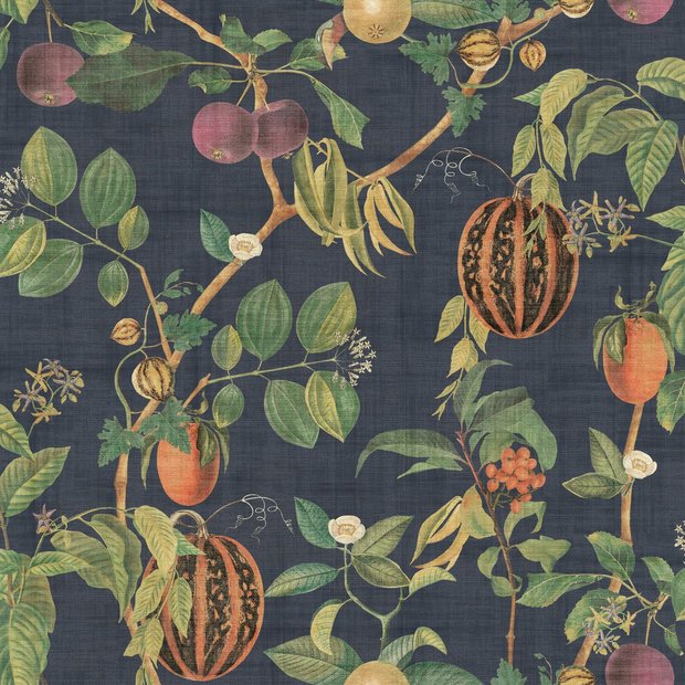 Esselle Home Tropic House navy wallpaper roll - UK version