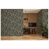 Esselle Home Tropic House navy wallpaper roll - UK version