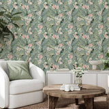 Arthouse Tropical Floral Sea Blue wallpaper roll 53cm (British brand)