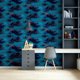 Arthouse Under the Sea blue wallpaper for children (British brand)