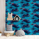 Arthouse Under the Sea blue wallpaper for children (British brand)