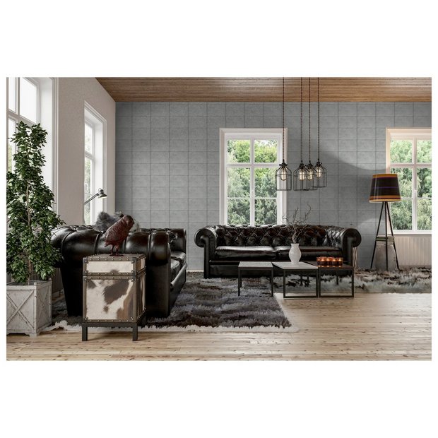 Arthouse Urban Block Grey wallpaper roll, imported from the UK