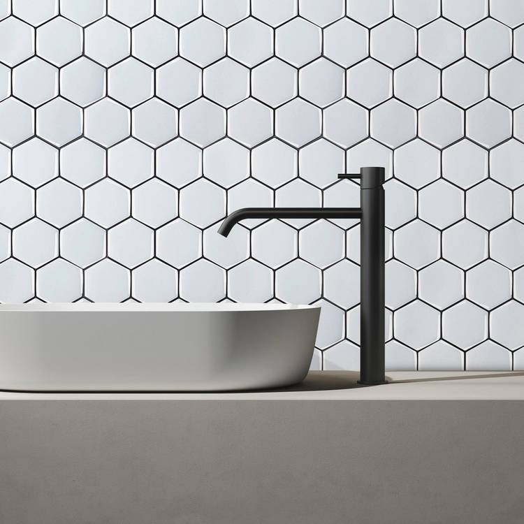 Arthouse white hexagon wallpaper self-adhesive tile design, UK version