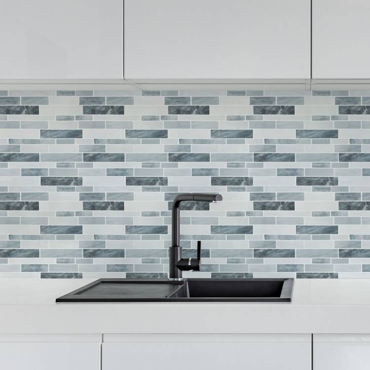 Arthouse self-adhesive geometric tile grey wallpaper (British brand)