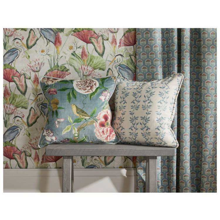 Esselle Home Waterlily Linen Multi wallpaper roll, UK version