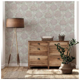 Arthouse Woodland Scene sage green wallpaper, imported from the UK