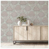 Arthouse Woodland Scene sage green wallpaper, imported from the UK