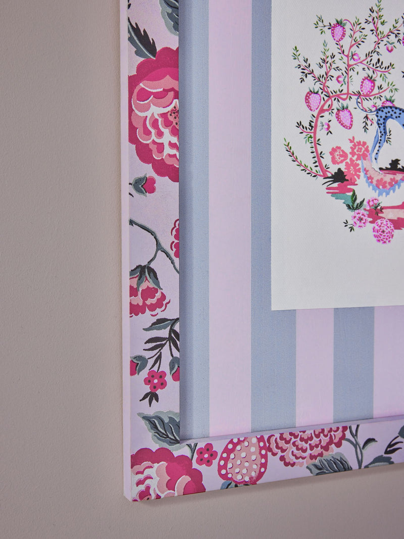 Cath Kidston blue pink floral wall art 33x40cm - British product