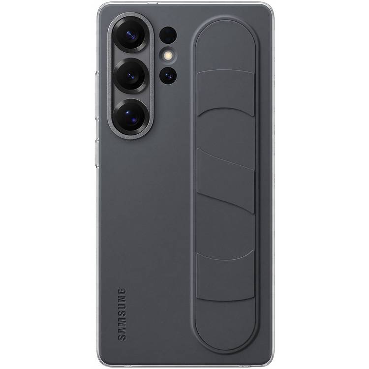 Samsung S25 Ultra standing grip case in black, UK version