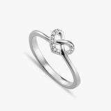 Revere diamond heart knot ring large, UK version